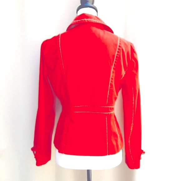BANDOLINO -ADORBS-double breasted jacket, fire engine 🚒 red, white buttons! 🥰 - Picture 2 of 7